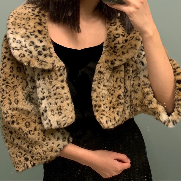 Jackets & Blazers - vintage faux fur jacket